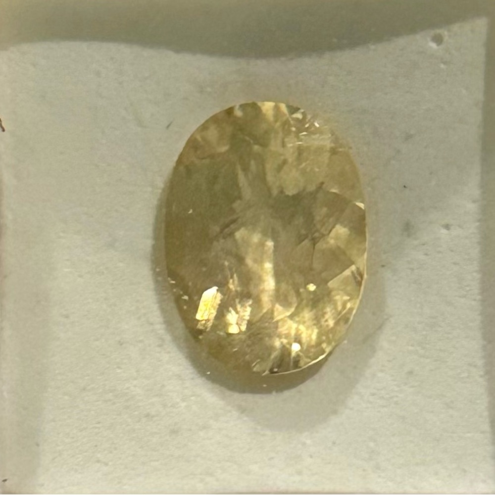 ✨ Yellow Labradorite Oval Gemstone ~7ctw Large Statement Stone ✨